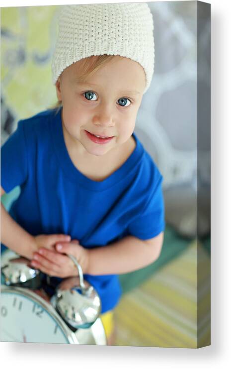 Toddler Canvas Print featuring the photograph Adorable toddler #2 by Weekend Images Inc.