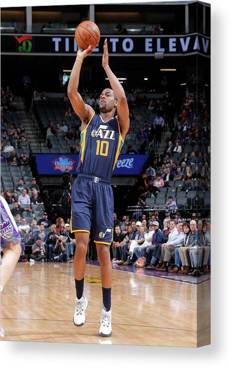 Nba Pro Basketball Canvas Print featuring the photograph Alec Burks by Rocky Widner