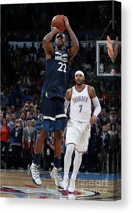 Nba Pro Basketball Canvas Print featuring the photograph Andrew Wiggins by Layne Murdoch