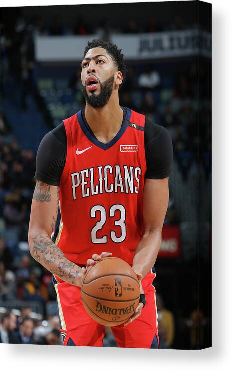 Smoothie King Center Canvas Print featuring the photograph Anthony Davis by Layne Murdoch Jr.