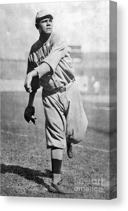 People Canvas Print featuring the photograph Babe Ruth #2 by National Baseball Hall Of Fame Library