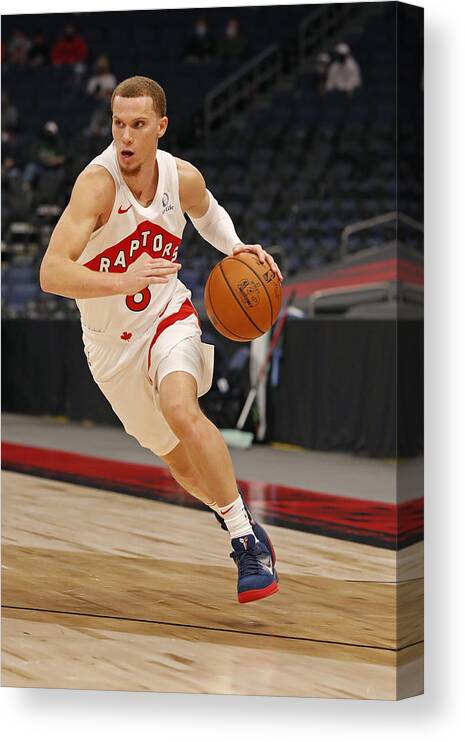 Nba Pro Basketball Canvas Print featuring the photograph Boston Celtics v Toronto Raptors by Scott Audette