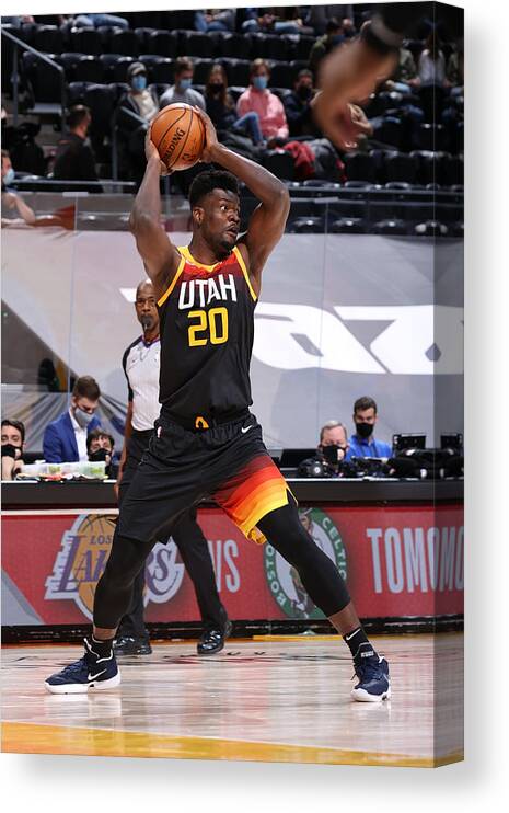Nba Pro Basketball Canvas Print featuring the photograph Dallas Mavericks v Utah Jazz by Melissa Majchrzak