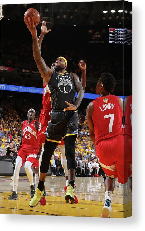 Demarcus Cousins Canvas Print featuring the photograph Demarcus Cousins by Nathaniel S. Butler