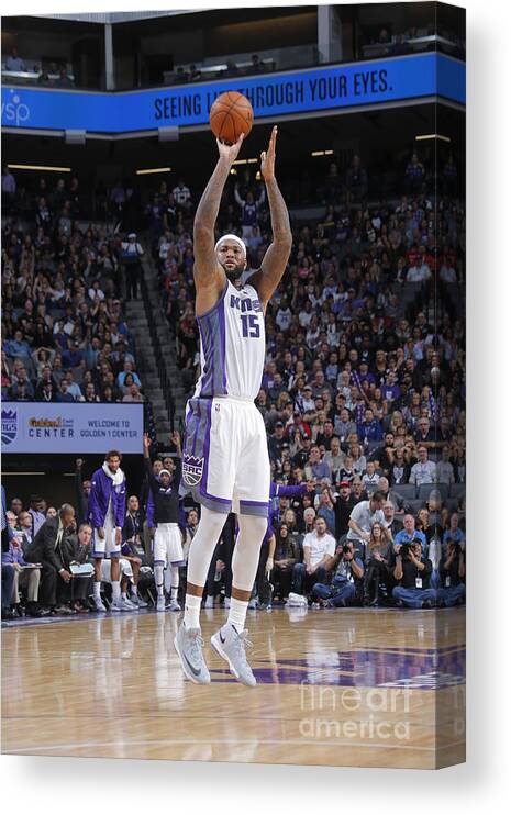 Demarcus Cousins Canvas Print featuring the photograph Demarcus Cousins #2 by Rocky Widner