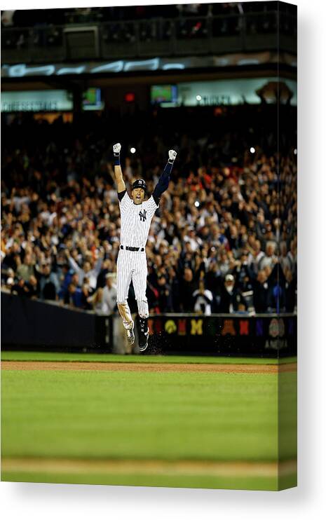 Ninth Inning Canvas Print featuring the photograph Derek Jeter #2 by Elsa