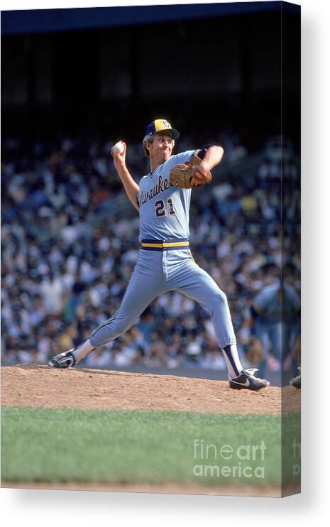 1980-1989 Canvas Print featuring the photograph Don Sutton by Rich Pilling