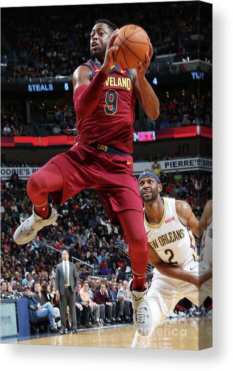 Smoothie King Center Canvas Print featuring the photograph Dwyane Wade by Layne Murdoch