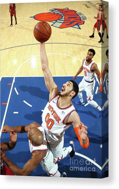 Nba Pro Basketball Canvas Print featuring the photograph Enes Kanter by Nathaniel S. Butler