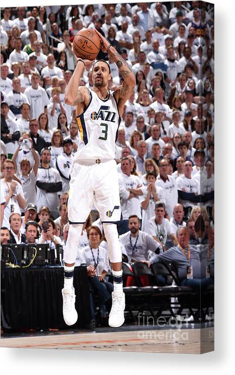 Playoffs Canvas Print featuring the photograph George Hill by Andrew D. Bernstein