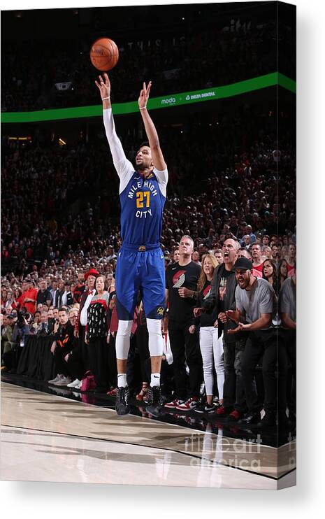 Playoffs Canvas Print featuring the photograph Jamal Murray by Sam Forencich