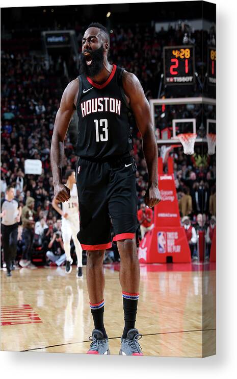 James Harden Canvas Print featuring the photograph James Harden #2 by Layne Murdoch
