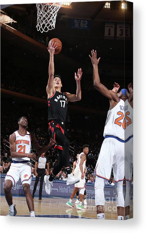 Nba Pro Basketball Canvas Print featuring the photograph Jeremy Lin by Nathaniel S. Butler