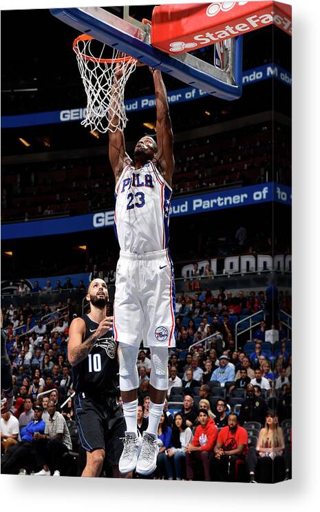 Nba Pro Basketball Canvas Print featuring the photograph Jimmy Butler by Gary Bassing