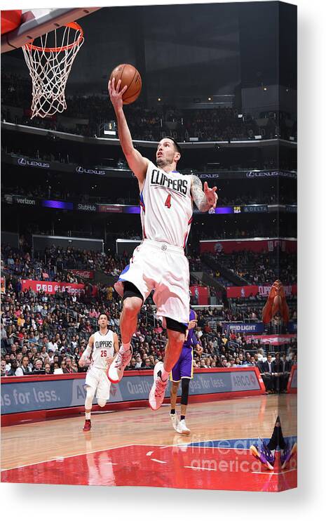 Nba Pro Basketball Canvas Print featuring the photograph J.j. Redick by Andrew D. Bernstein