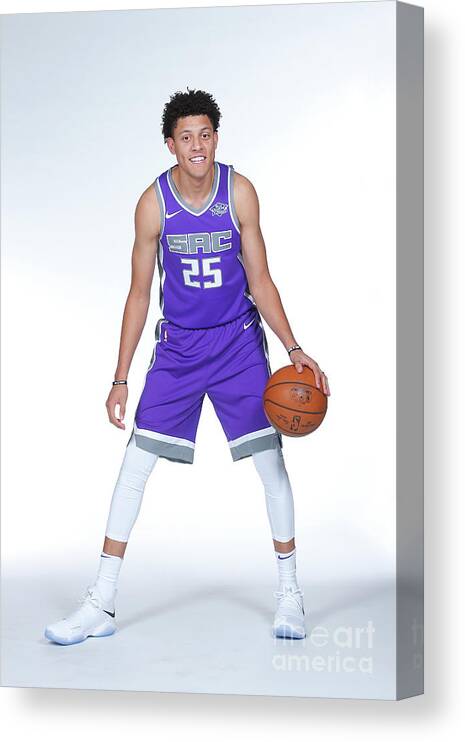 Media Day Canvas Print featuring the photograph Justin Jackson by Rocky Widner