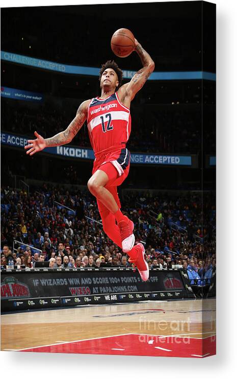 Kelly Oubre Jr Canvas Print featuring the photograph Kelly Oubre #2 by Ned Dishman