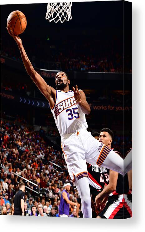 Nba Pro Basketball Canvas Print featuring the photograph Kevin Durant #2 by Barry Gossage