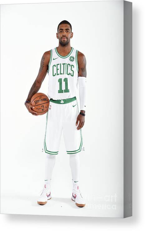 Media Day Canvas Print featuring the photograph Kyrie Irving #2 by Brian Babineau