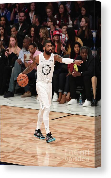 Nba Pro Basketball Canvas Print featuring the photograph Kyrie Irving by Garrett Ellwood