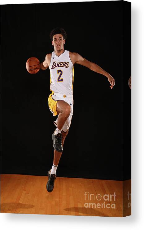 Nba Pro Basketball Canvas Print featuring the photograph Lonzo Ball by Brian Babineau