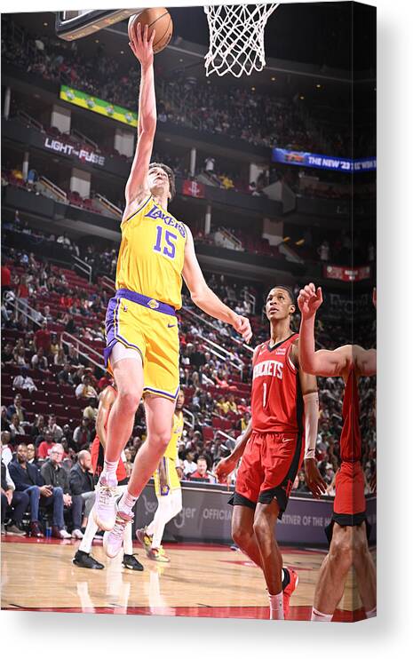 Austin Reaves Canvas Print featuring the photograph Los Angeles Lakers v Houston Rockets #2 by Logan Riely