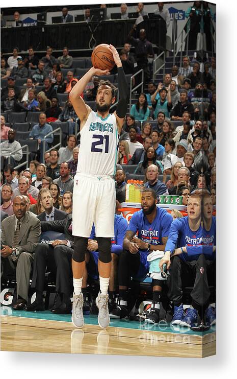Marco Belinelli Canvas Print featuring the photograph Marco Belinelli #2 by Brock Williams-smith