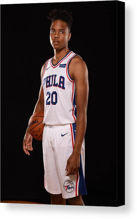 Nba Pro Basketball Canvas Print featuring the photograph Markelle Fultz by Brian Babineau