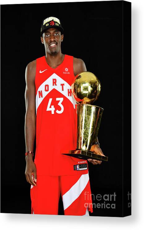 Pascal Siakam Canvas Print featuring the photograph Pascal Siakam by Jesse D. Garrabrant