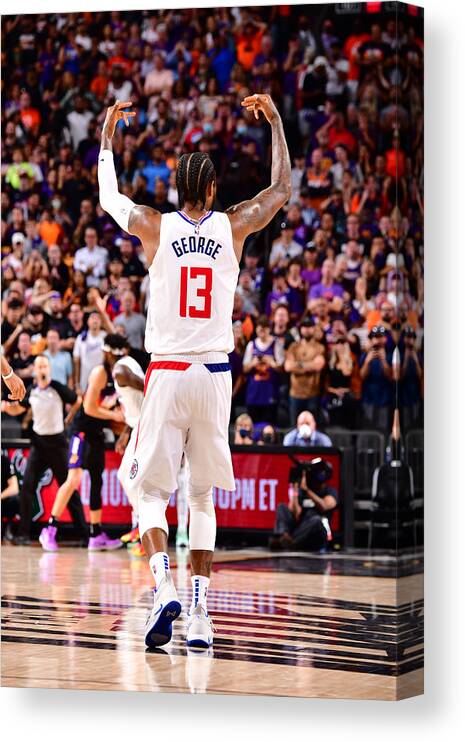 Paul George Canvas Print featuring the photograph Paul George #2 by Barry Gossage