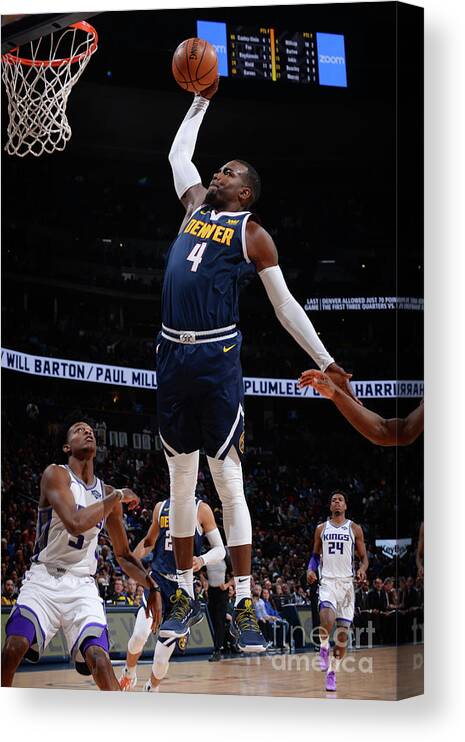 Paul Millsap Canvas Print featuring the photograph Paul Millsap by Bart Young