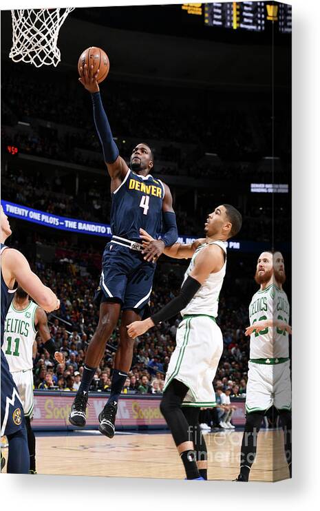 Paul Millsap Canvas Print featuring the photograph Paul Millsap #2 by Garrett Ellwood