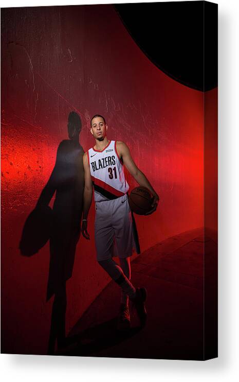 Seth Curry Canvas Print featuring the photograph Seth Curry by Sam Forencich