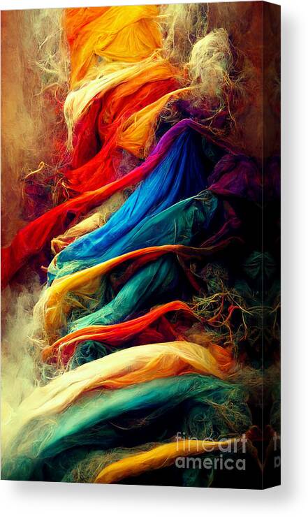 Tornado Canvas Print featuring the digital art Tornado of colors #2 by Sabantha