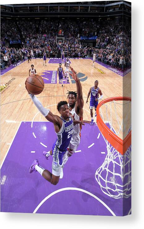 Buddy Hield Canvas Print featuring the photograph Buddy Hield by Rocky Widner