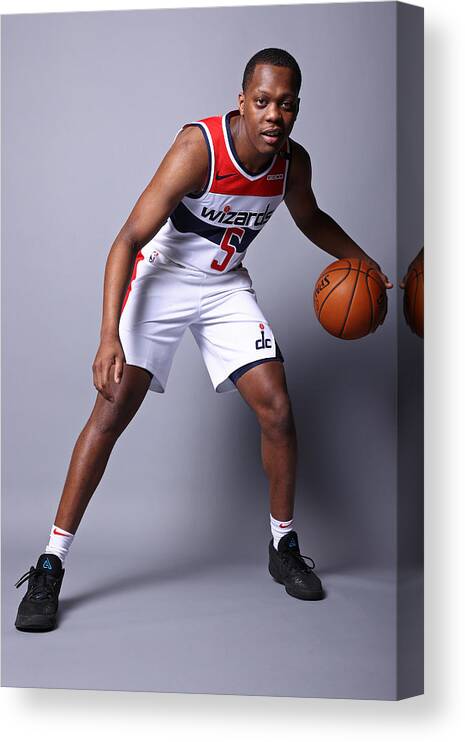 Media Day Canvas Print featuring the photograph 2020-21 Washington Wizards Content Day by Ned Dishman