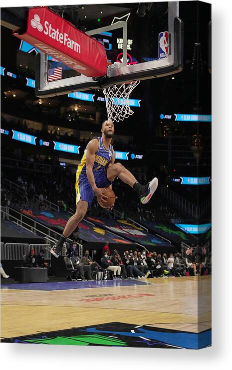 Atlanta Canvas Print featuring the photograph 2021 NBA All-Star - AT&T Slam Dunk Contest by Jesse D. Garrabrant
