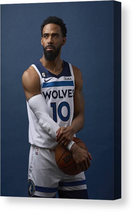Mike Conley Canvas Print featuring the photograph 2022-23 Minnesota Timberwolves Media Day by David Sherman