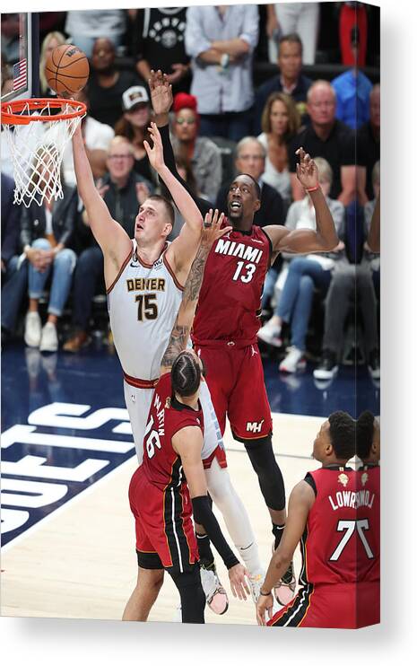 Playoffs Canvas Print featuring the photograph 2023 NBA Finals - Miami Heat v Denver Nuggets by Issac Baldizon
