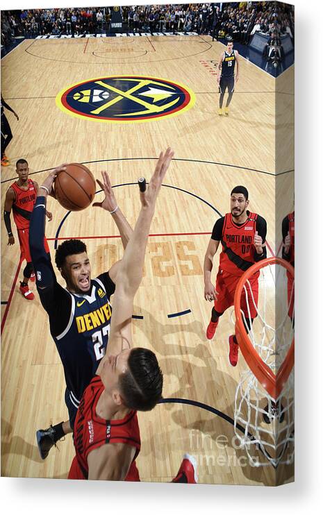 Playoffs Canvas Print featuring the photograph Jamal Murray by Garrett Ellwood
