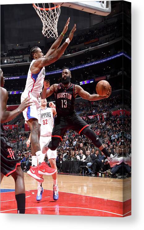 Nba Pro Basketball Canvas Print featuring the photograph James Harden by Andrew D. Bernstein