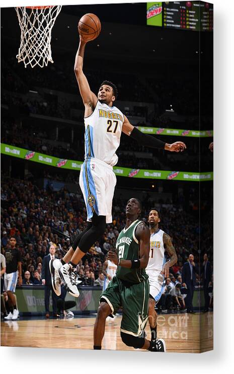 Jamal Murray Canvas Print featuring the photograph Jamal Murray #22 by Garrett Ellwood