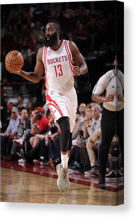 Nba Pro Basketball Canvas Print featuring the photograph James Harden by Bill Baptist