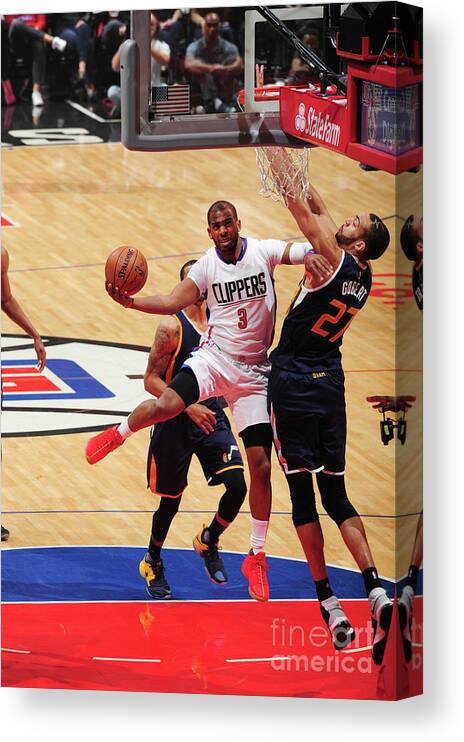 Chris Paul Canvas Print featuring the photograph Chris Paul #23 by Andrew D. Bernstein