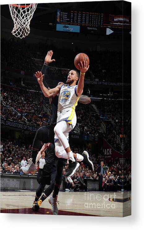 Stephen Curry Canvas Print featuring the photograph Stephen Curry #23 by Nathaniel S. Butler
