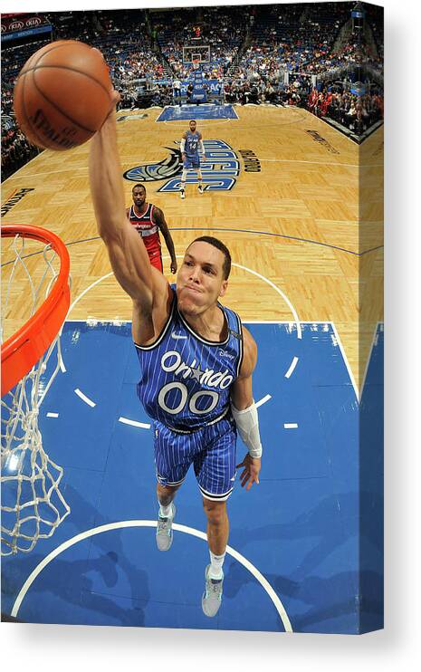 Nba Pro Basketball Canvas Print featuring the photograph Aaron Gordon by Fernando Medina
