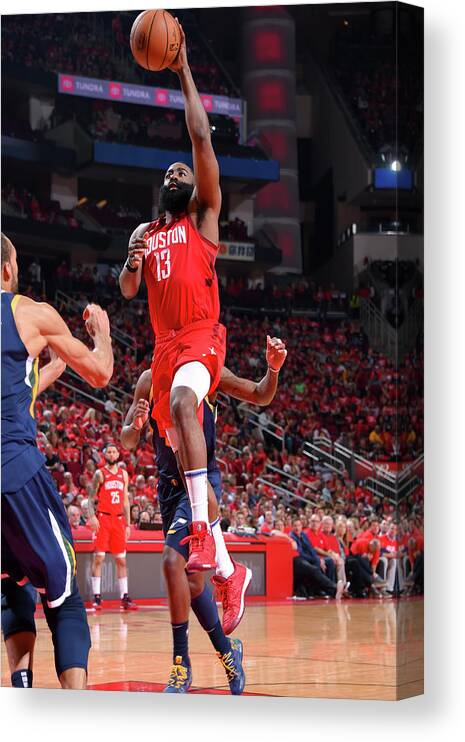 Playoffs Canvas Print featuring the photograph James Harden by Bill Baptist