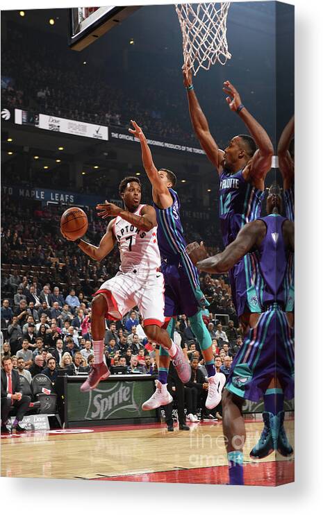 Nba Pro Basketball Canvas Print featuring the photograph Kyle Lowry by Ron Turenne
