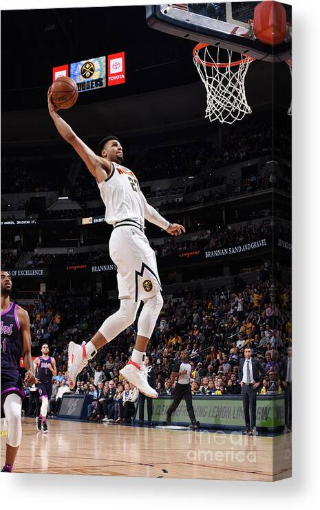 Nba Pro Basketball Canvas Print featuring the photograph Jamal Murray by Garrett Ellwood