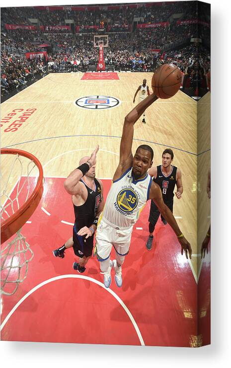 Kevin Durant Canvas Print featuring the photograph Kevin Durant by Andrew D. Bernstein